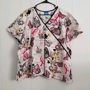 Butterfly scrub top
